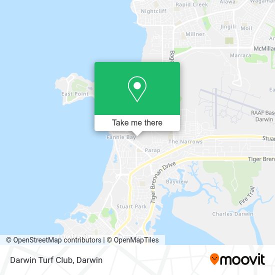 How to get to Darwin Turf Club in Fannie Bay by bus?