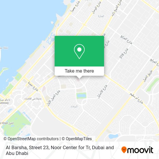 How to get to Al Barsha, Street 23, Noor Center for Tr in Dubai by bus