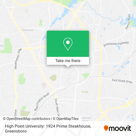 How to get to High Point University 1924 Prime Steakhouse by Bus?