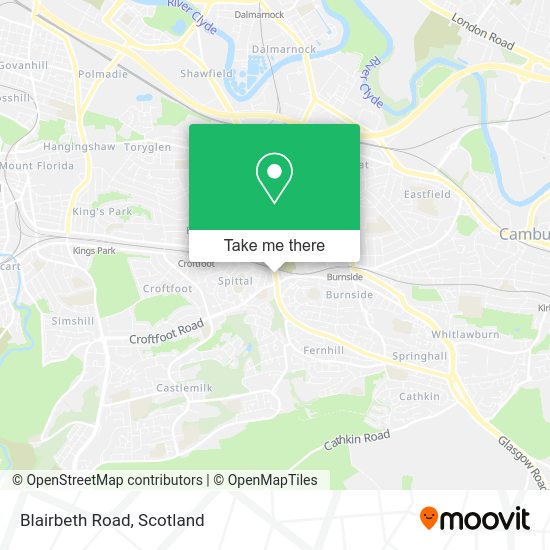 How to get to Blairbeth Road in Rutherglen by bus or train?