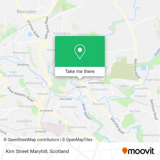 How to get to Kirn Street Maryhill in Glasgow by Bus or Train?