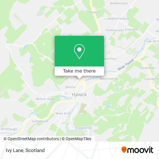 How to get to Ivy Lane in Hawick by Bus or Train?