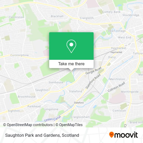How to get to Saughton Park and Gardens in Edinburgh by Bus, Train or