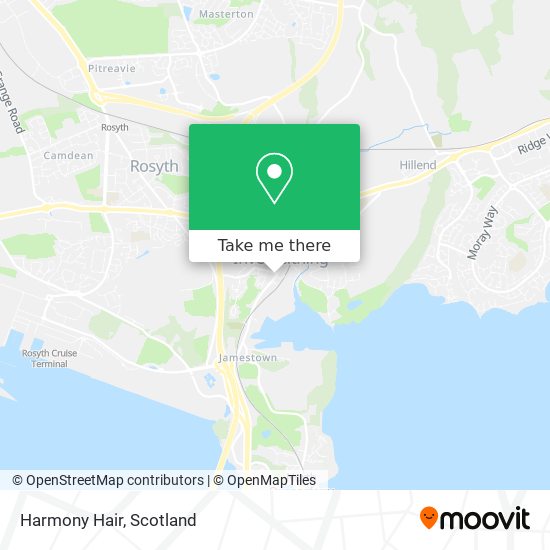 How to get to Harmony Hair in Inverkeithing by Bus or Train?