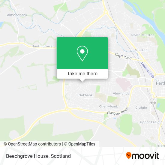 How to get to Beechgrove House in Perth by bus or train?