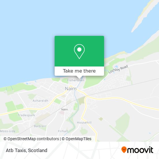 How to get to Atb Taxis in Nairn by Bus or Train?