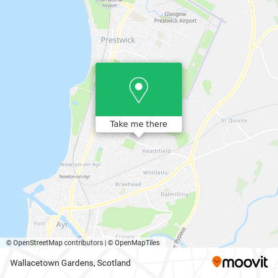 How to get to Wallacetown Gardens in Ayr by Bus or Train?