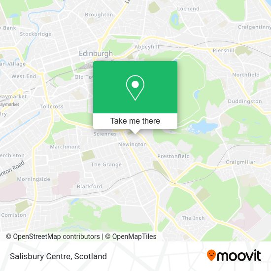 How to get to Salisbury Centre in Edinburgh by bus, train or light rail?