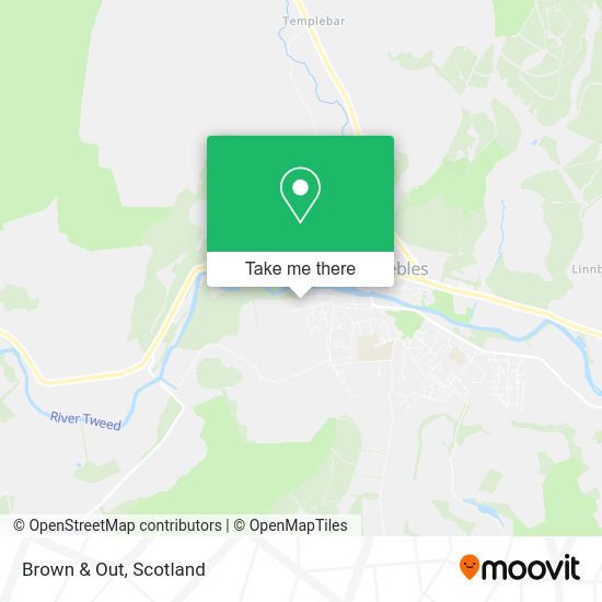 How to get to Brown & Out in Peebles by bus?