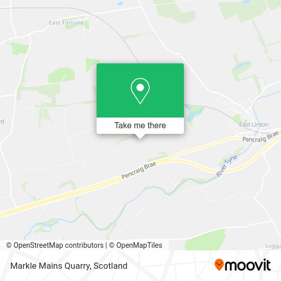 How to get to Markle Mains Quarry in East Lothian by Bus?