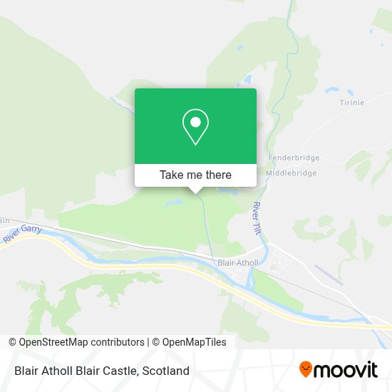 How to get to Blair Atholl Blair Castle in Perth And Kinross by bus or