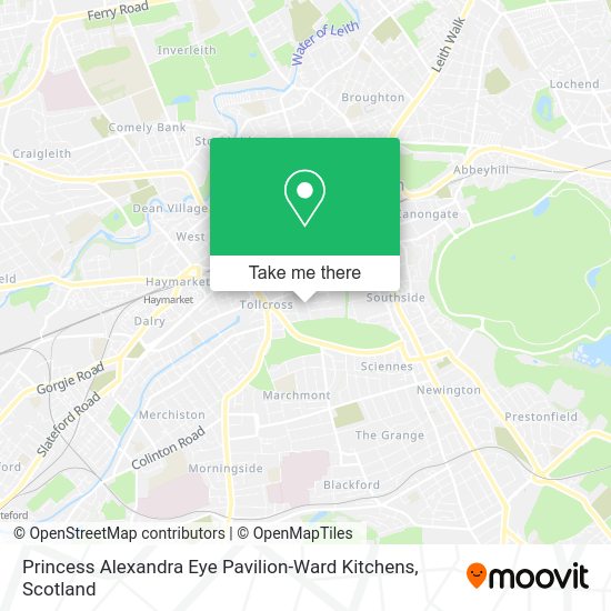 How to get to Princess Alexandra Eye PavilionWard Kitchens in
