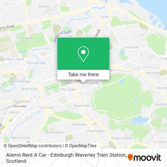 How to get to Alamo Rent A Car Edinburgh Waverley Train Station by