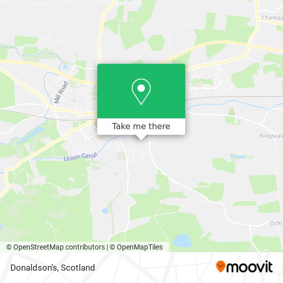 How to get to Donaldson's in Linlithgow by bus or train?