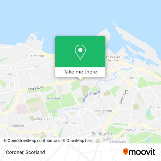 How to get to Coroner in Edinburgh by Bus or Train?