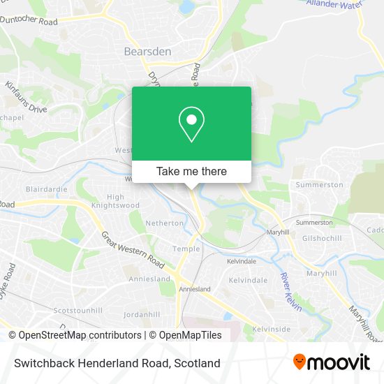 How to get to Switchback Henderland Road in Bearsden by bus or train?