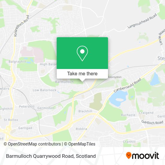 How to get to Barmulloch Quarrywood Road in Glasgow City by bus or train?