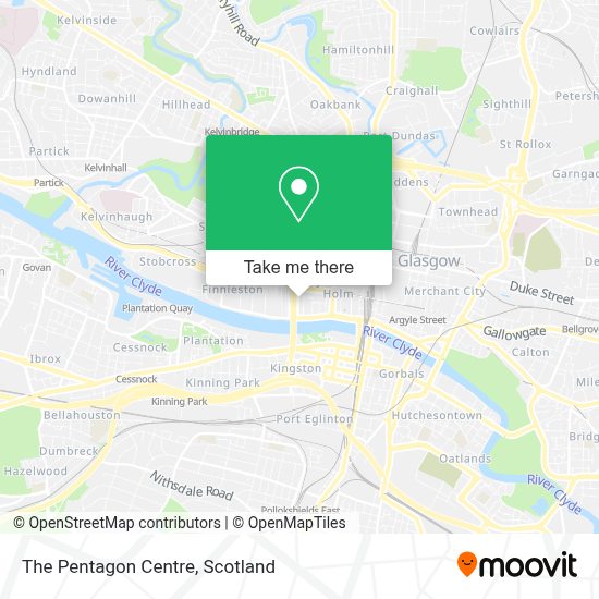 How to get to The Pentagon Centre in Glasgow by bus or train?