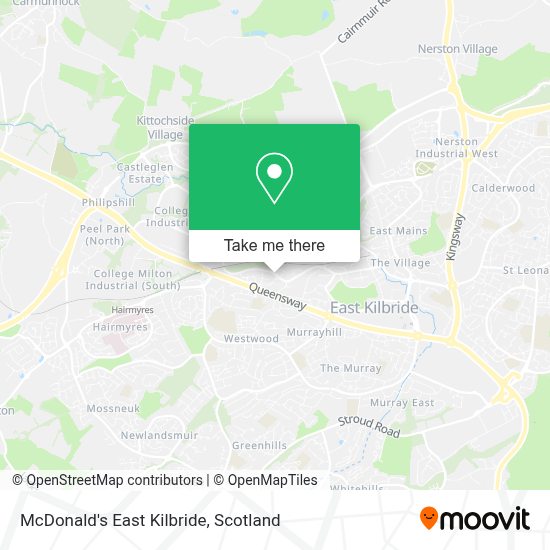 How to get to McDonald's East Kilbride by bus or train?