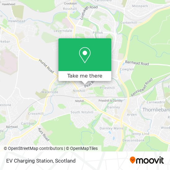 How to get to EV Charging Station in Glasgow by Bus or Train?