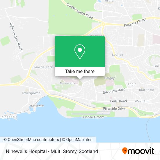 How to get to Ninewells Hospital Multi Storey in Dundee by Bus or Train?