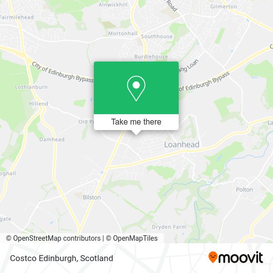 How to get to Costco Edinburgh in Loanhead by Bus or Light rail?