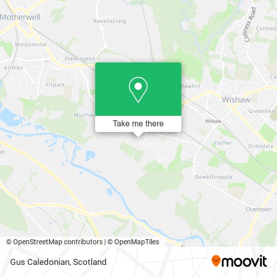 How to get to Gus Caledonian in Wishaw by Bus or Train?