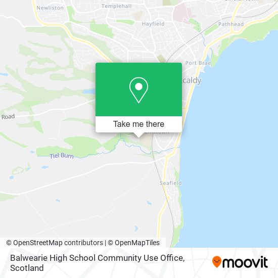 How to get to Balwearie High School Community Use Office in Kirkcaldy