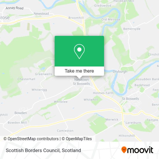 How to get to Scottish Borders Council in Newtown St Boswells by bus or