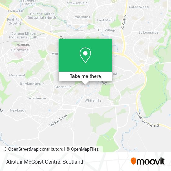 How to get to Alistair McCoist Centre in East Kilbride by bus or train?