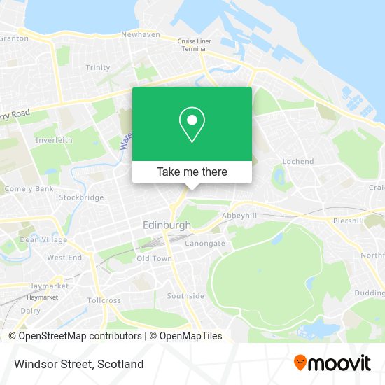 How to get to Windsor Street in Edinburgh by bus, train or light rail?