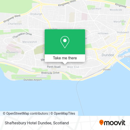 How to get to Shaftesbury Hotel Dundee by bus or train?