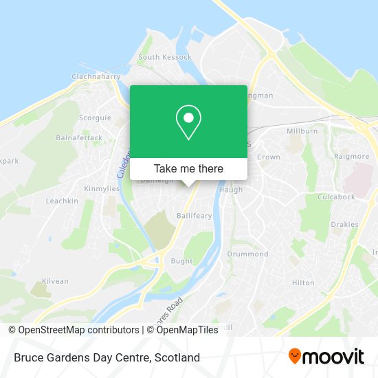 How to get to Bruce Gardens Day Centre in Inverness by bus or train?