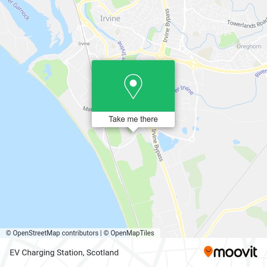 How to get to EV Charging Station in North Ayrshire by Bus or Train?