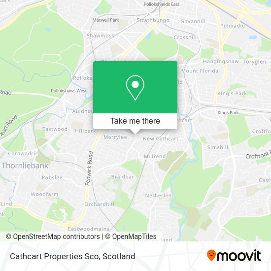 How to get to Cathcart Properties Sco in Glasgow by Bus or Train?