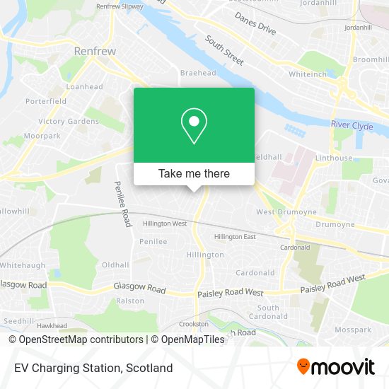How to get to EV Charging Station in Glasgow by Bus or Train?