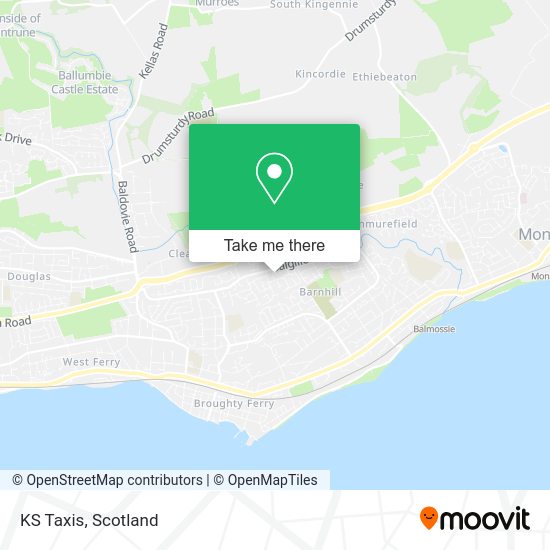 How to get to KS Taxis in Dundee by bus or train?