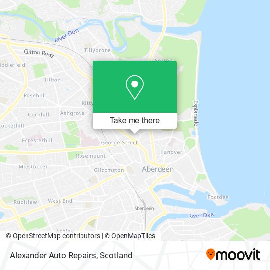 How to get to Alexander Auto Repairs in Aberdeen by Bus or Train?