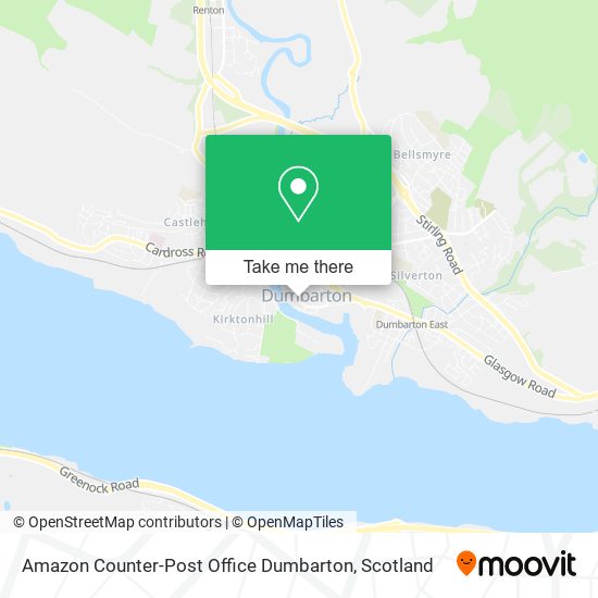 How to get to Amazon CounterPost Office Dumbarton by bus or train?