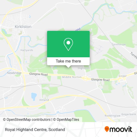 How to get to Royal Highland Centre in Ratho Station by bus, train or