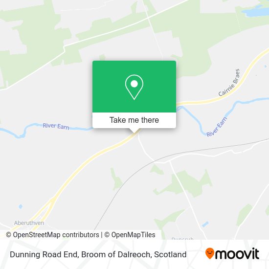 How to get to Dunning Road End, Broom of Dalreoch in Perth And Kinross