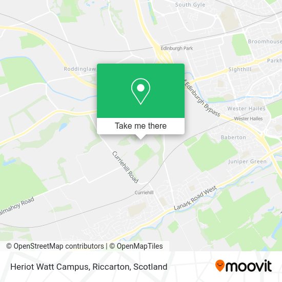 How to get to Heriot Watt Campus, Riccarton in Edinburgh by bus or train?