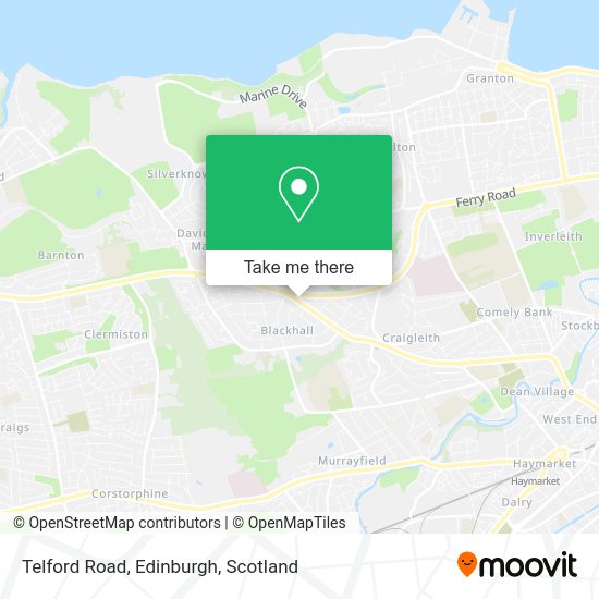 How to get to Telford Road, Edinburgh by bus or train?