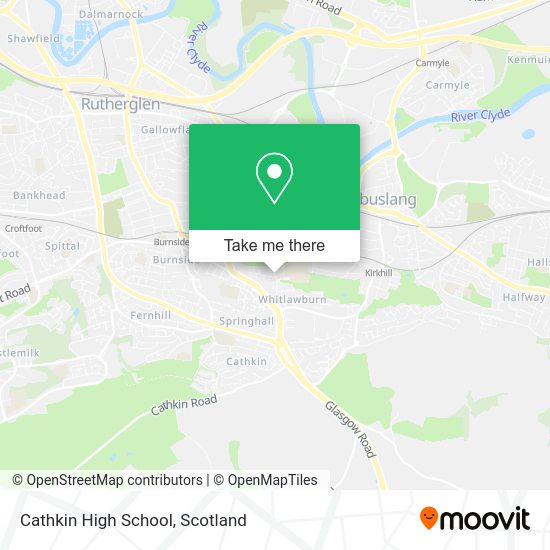 How to get to Cathkin High School in Cambuslang by bus or train?