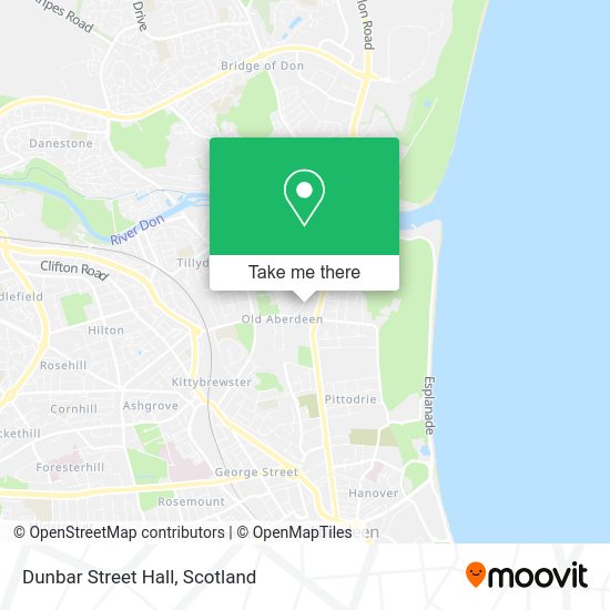 How to get to Dunbar Street Hall in Aberdeen by bus or train?