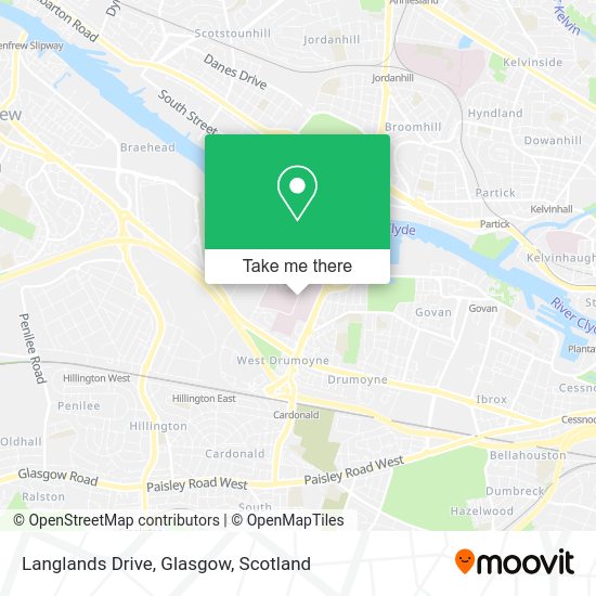 How to get to Langlands Drive, Glasgow by bus or train?