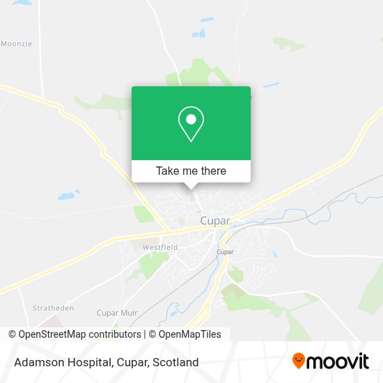 How to get to Adamson Hospital, Cupar by bus or train?