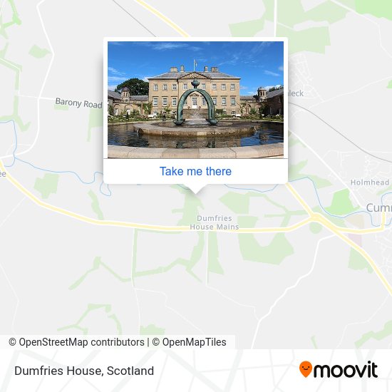 How to get to Dumfries House in East Ayrshire by bus or train?