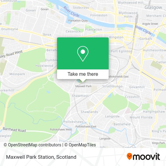 How to get to Maxwell Park Station in Glasgow by bus or train?