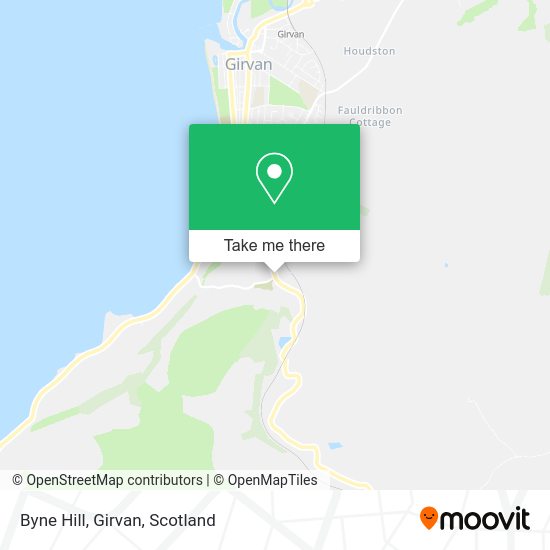 How to get to Byne Hill, Girvan in South Ayrshire by bus or train?